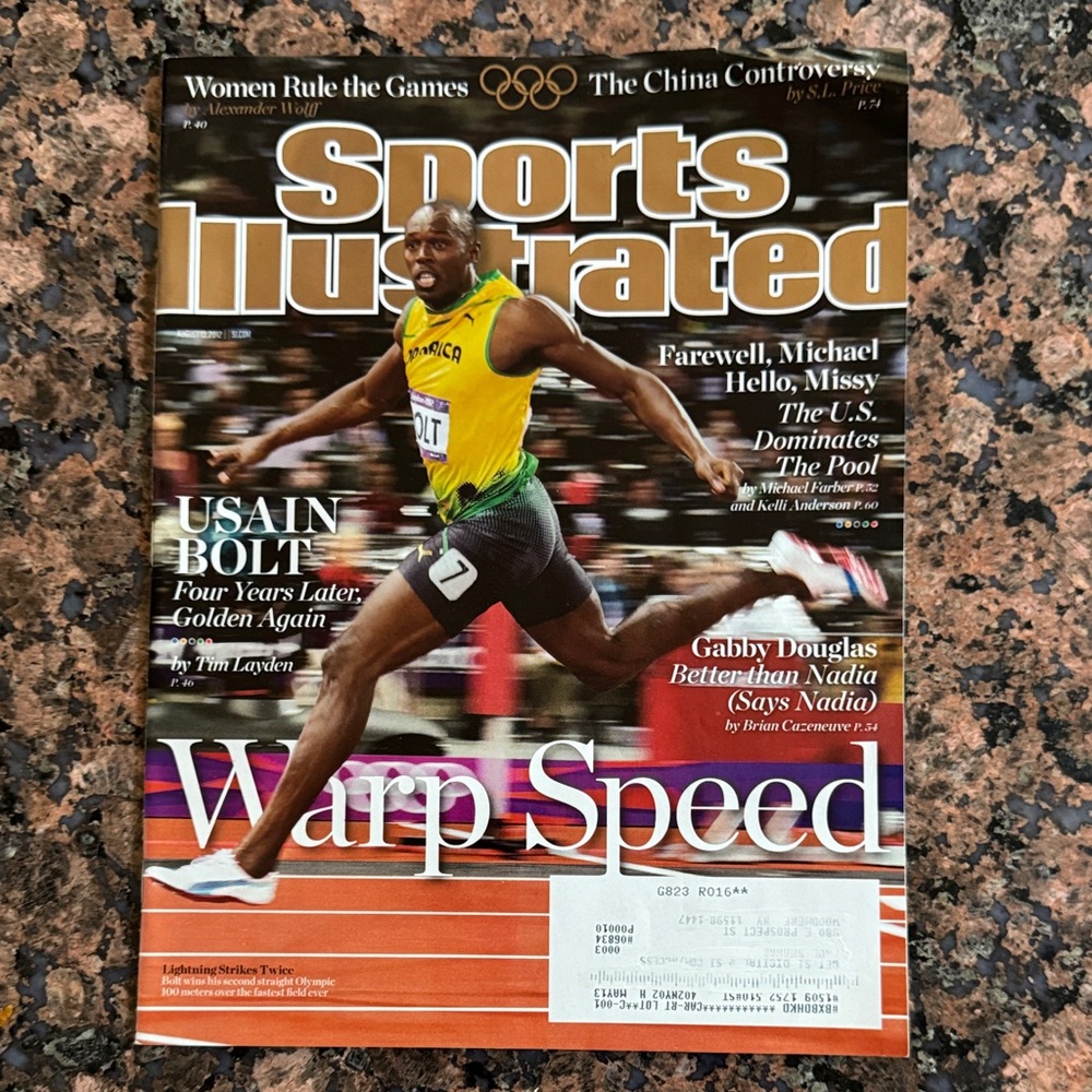 Sports Illustrated (August 13, 2012) Olympics - Usain Bolt Warp Speed